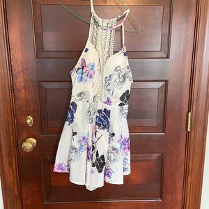 Selfie Leslie Romper Dress Floral Succulents